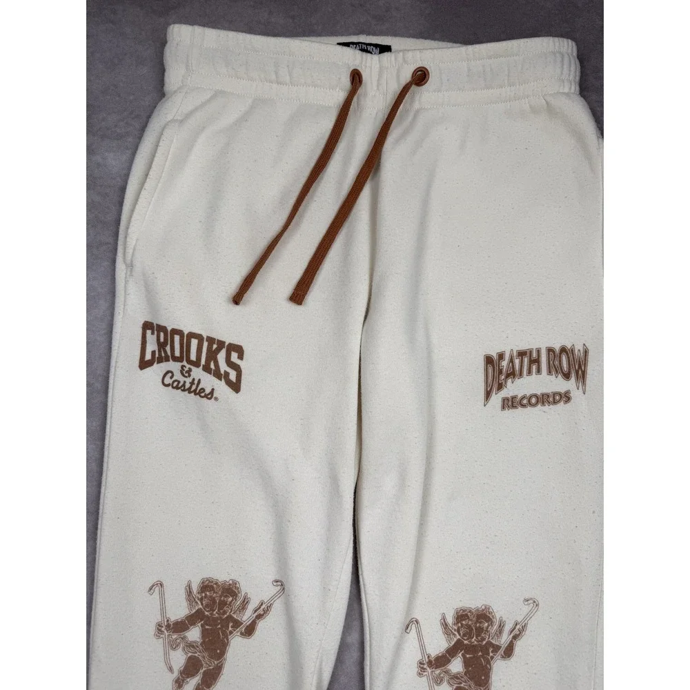 Crooks & Castles Death Row Records Pants Mens Large White Graphic Joggers 2022 - Picture 3 of 16